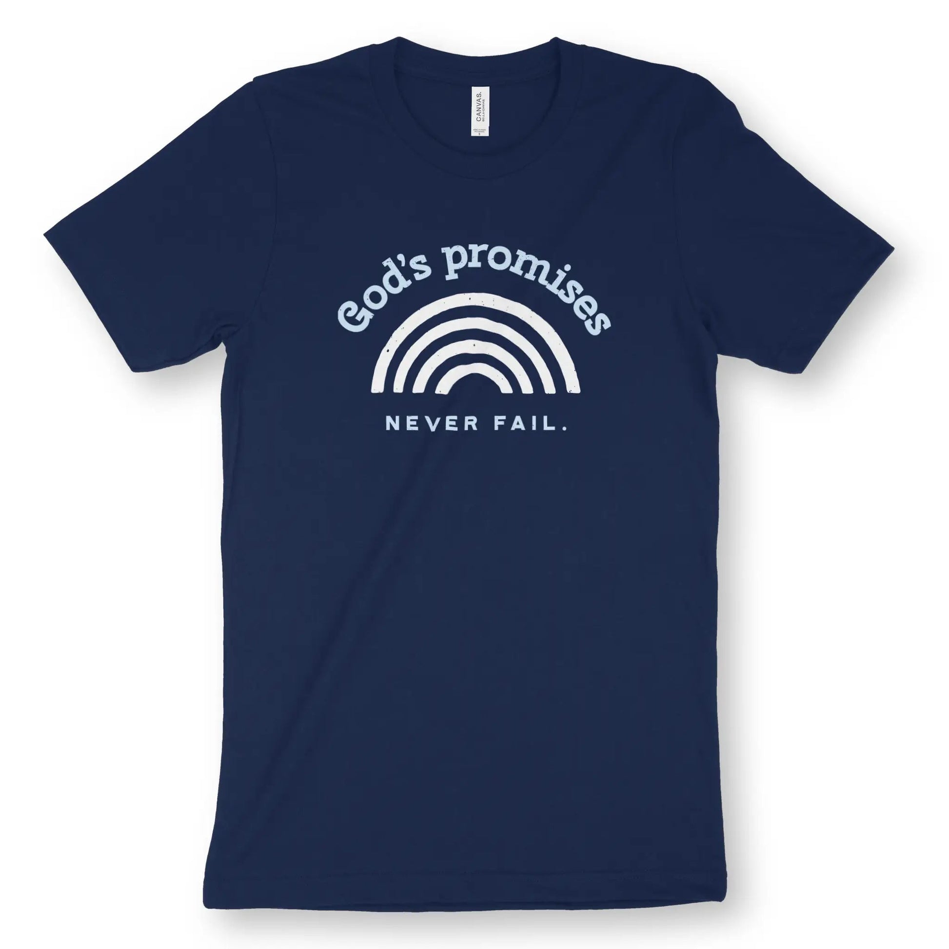 God's Promises Never Fail | Premium Unisex Christian T-Shirt designed by 3rd Day Christian Clothing.