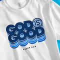 God Is Good (Blue Echo) – Unisex Christian T-Shirt designed by 3rd Day Christian Clothing.