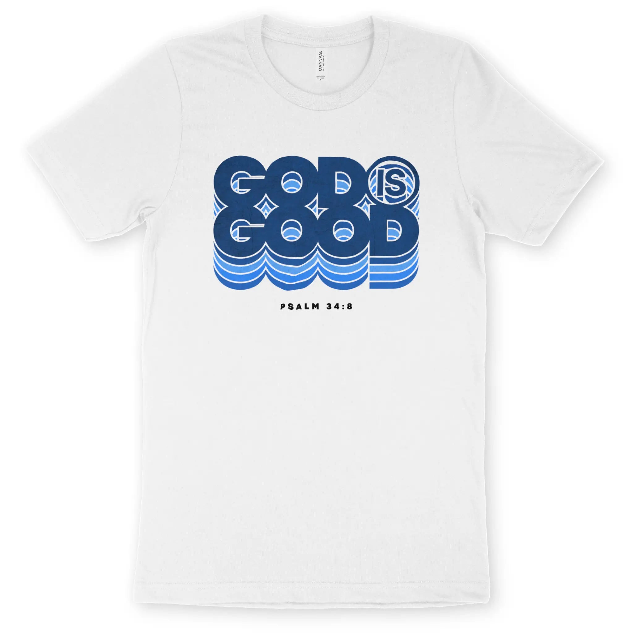 God Is Good (Blue Echo) – Unisex Christian T-Shirt designed by 3rd Day Christian Clothing.