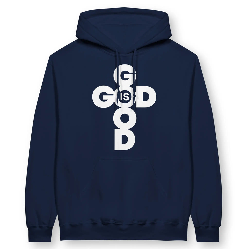 GOD IS GOOD (Cross, 2nd Edition) – Unisex Christian Hoodie designed by 3rd Day Christian Clothing.