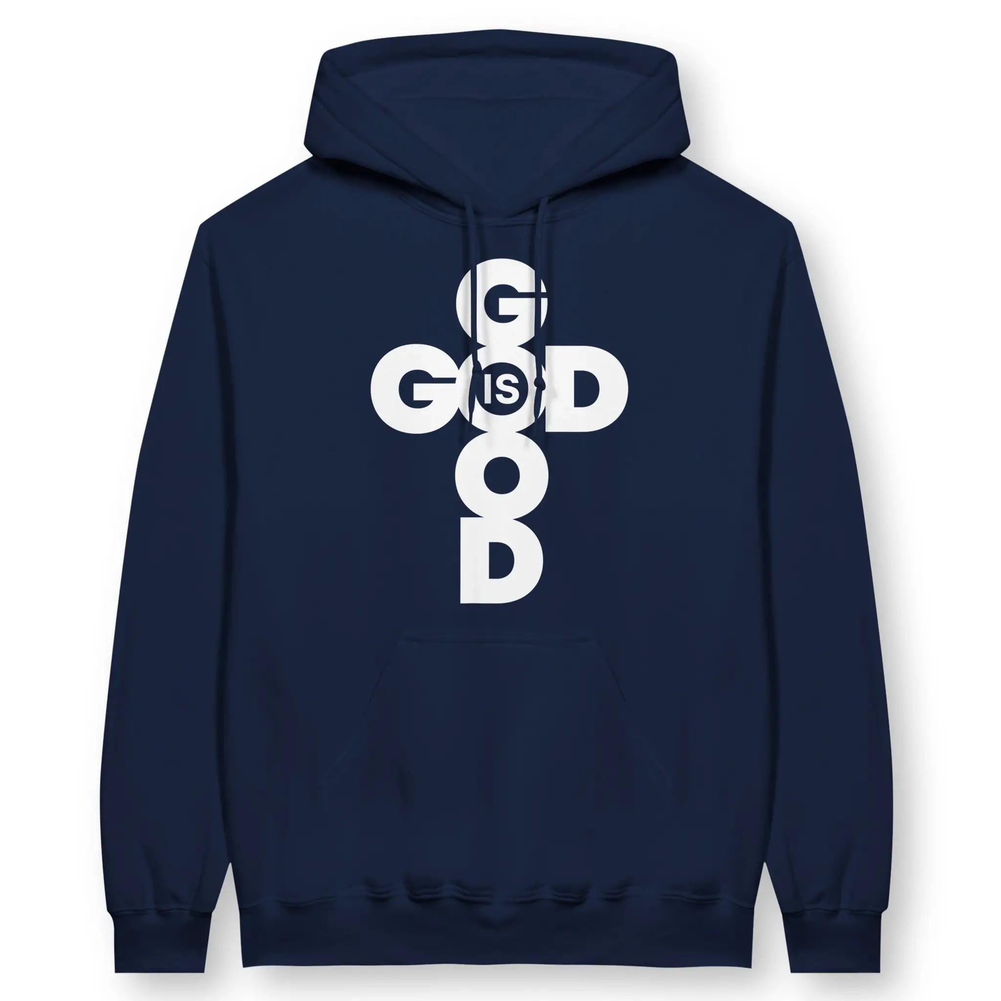 GOD IS GOOD (Cross, 2nd Edition) – Unisex Christian Hoodie designed by 3rd Day Christian Clothing.