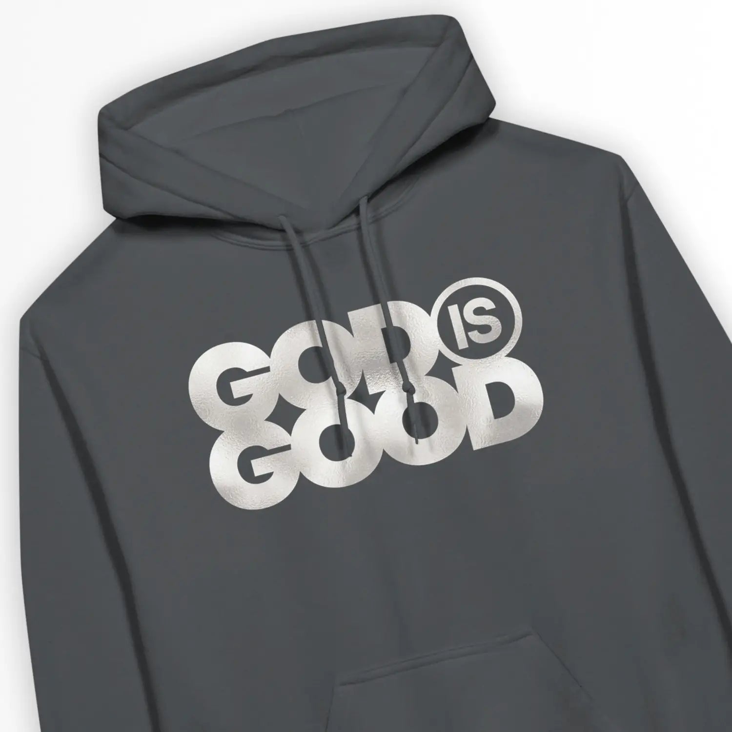 God Is Good (Grey) – Unisex Christian Hoodie designed by 3rd Day Christian Clothing.