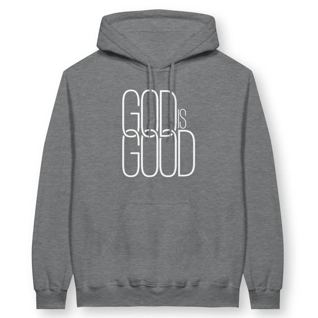 God Is Good (Minimal) – Unisex Christian Hoodie designed by 3rd Day Christian Clothing.