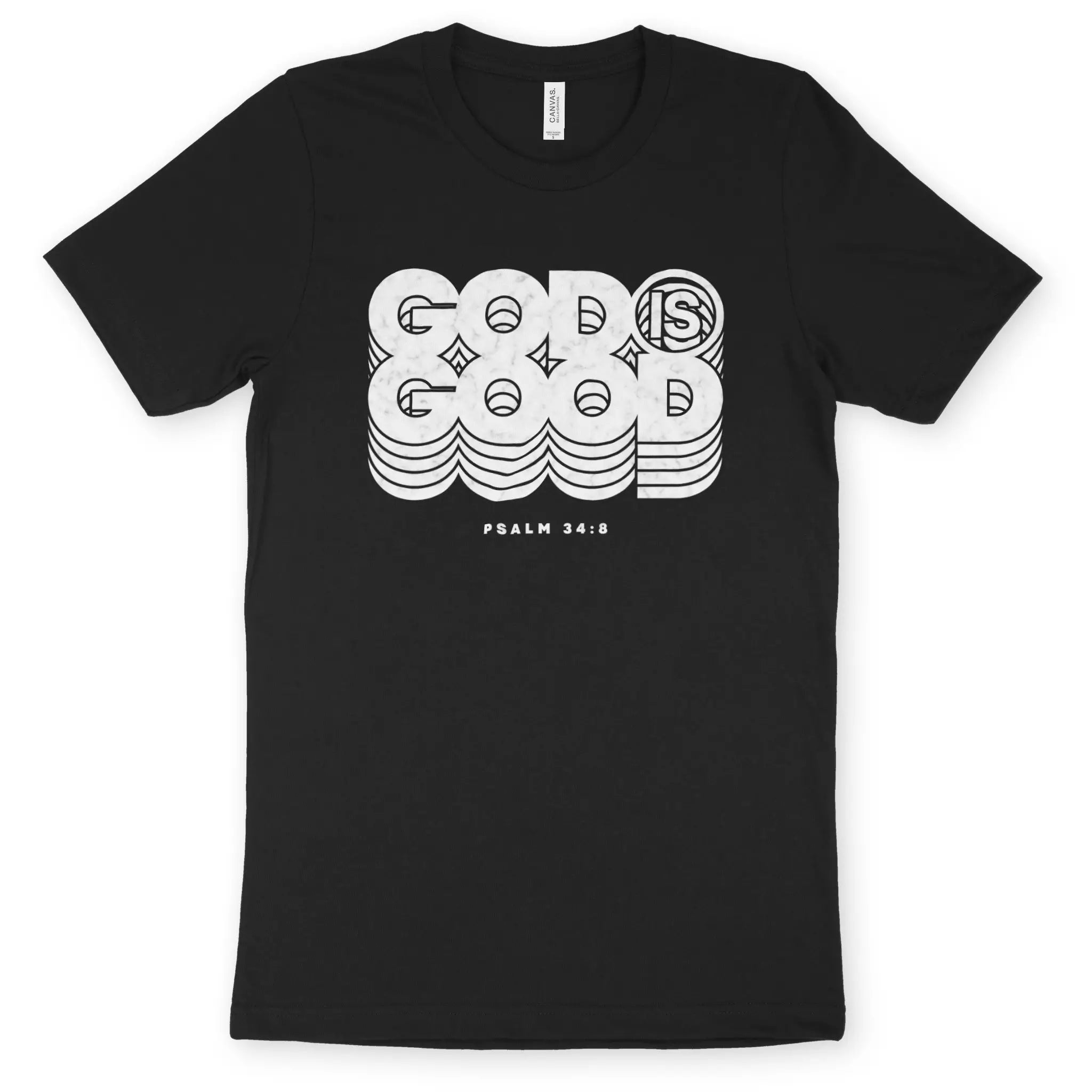 God Is Good (Marble Echo) – Unisex Christian T-Shirt designed by 3rd Day Christian Clothing.
