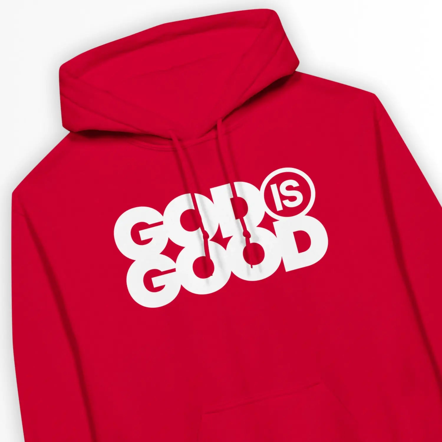 God Is Good (Red) – Unisex Christian Hoodie designed by 3rd Day Christian Clothing.
