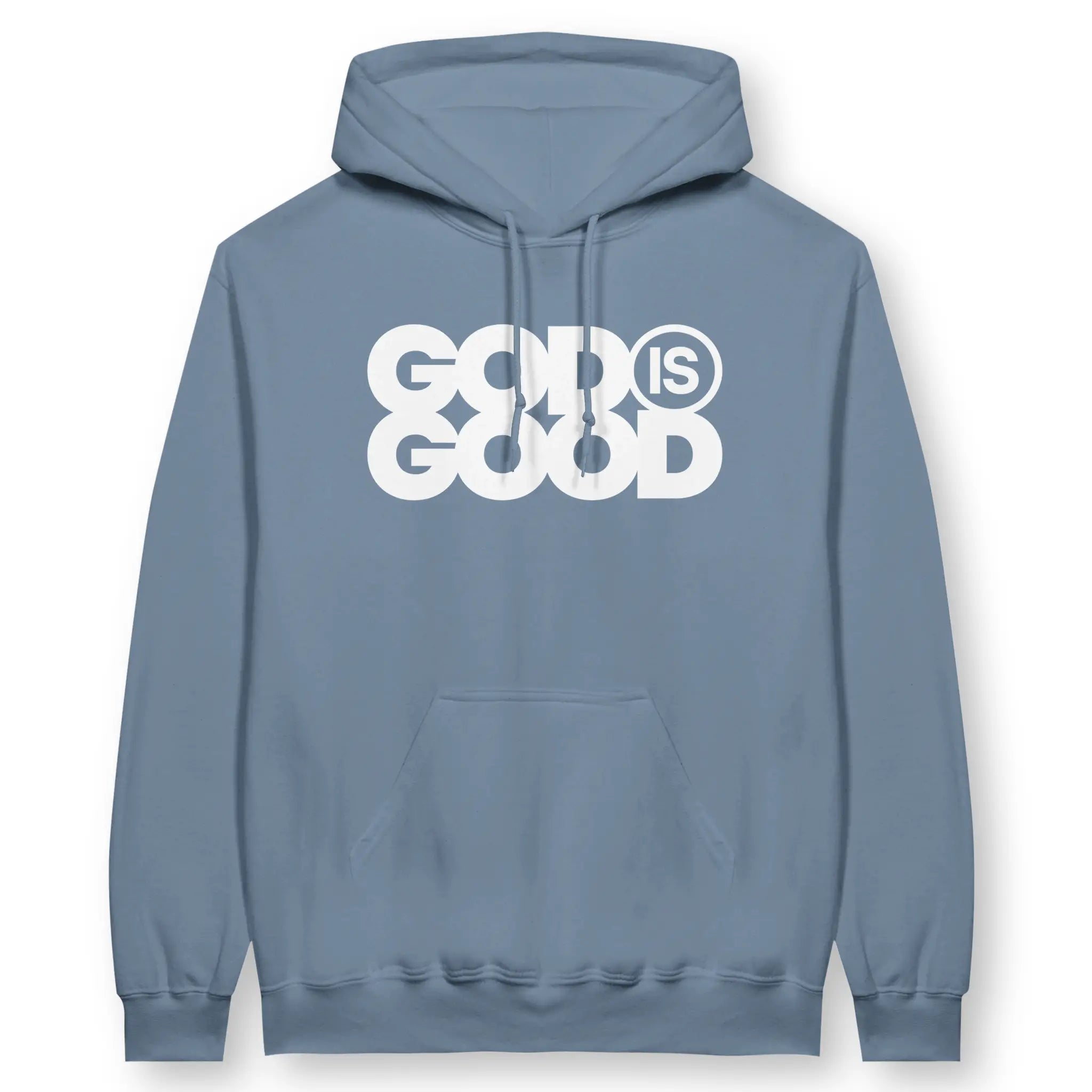 God Is Good (Stone Blue) – Unisex Christian Hoodie designed by 3rd Day Christian Clothing.