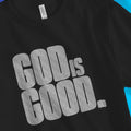 GOD IS GOOD. (Wavy) – Unisex Christian T-Shirt designed by 3rd Day Christian Clothing.