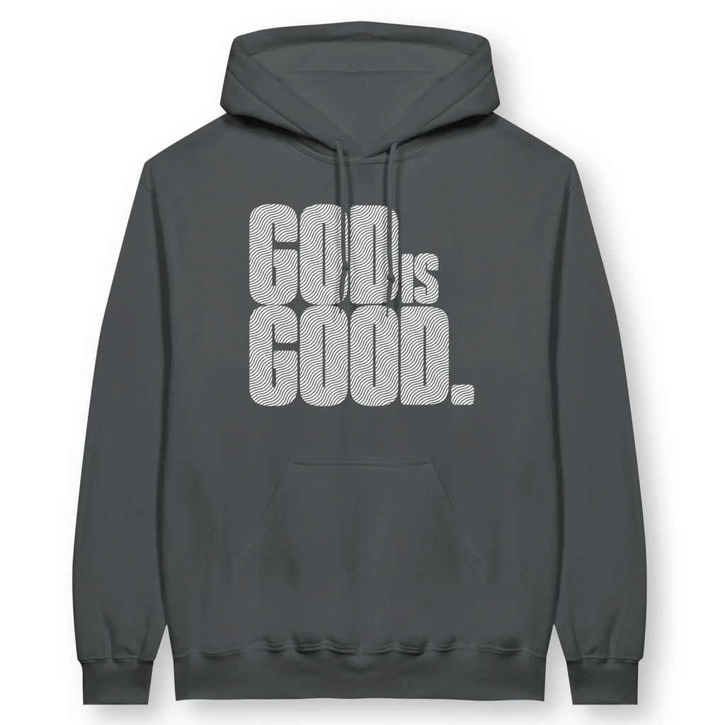 GOD IS GOOD. (Wavy) – Unisex Christian Hoodie designed by 3rd Day Christian Clothing.