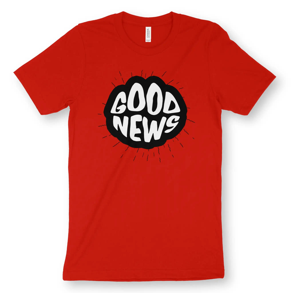 Good News (Burst) – Unisex Christian T-Shirt designed by 3rd Day Christian Clothing.
