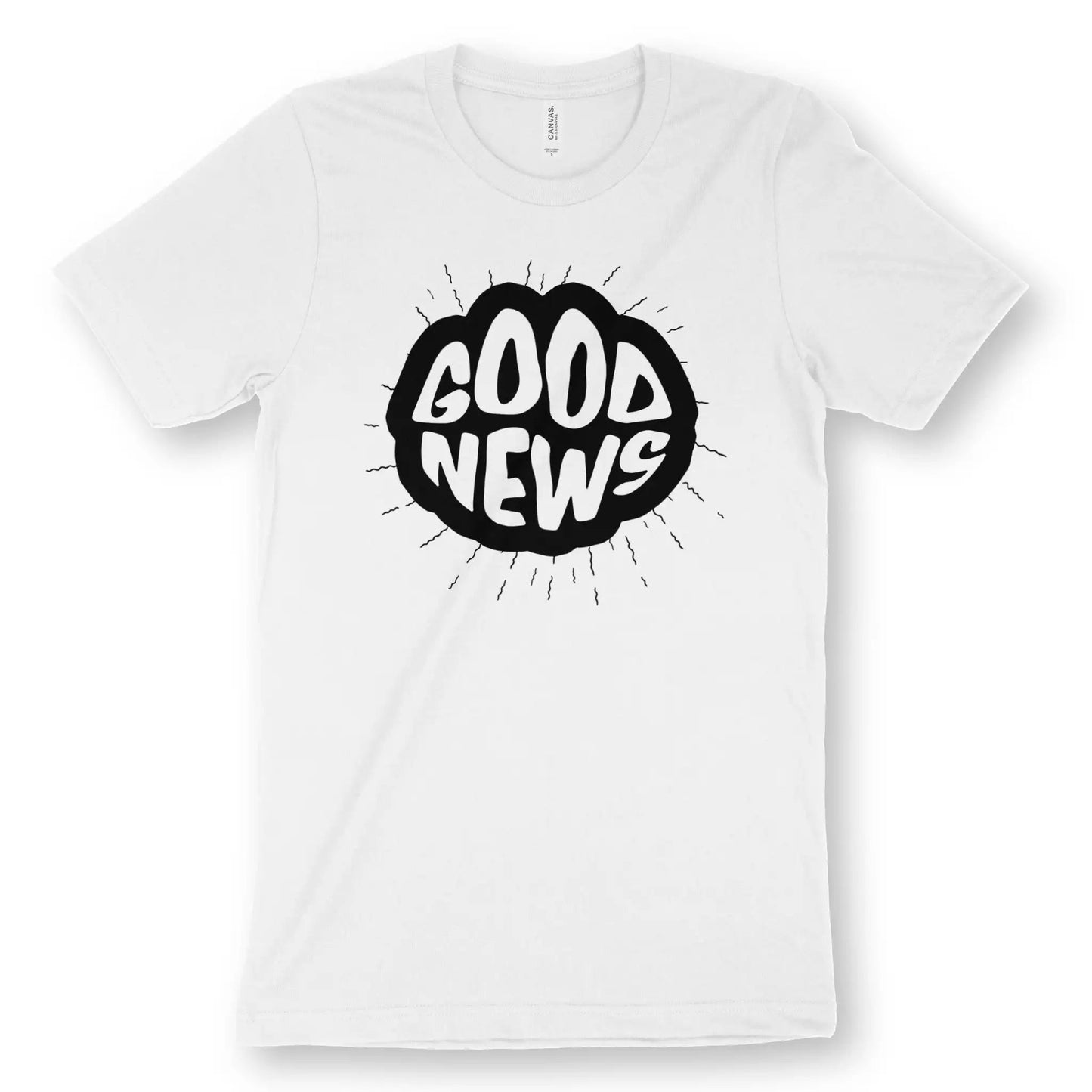 Good News (Burst) | Premium Unisex Christian T-Shirt designed by 3rd Day Christian Clothing.