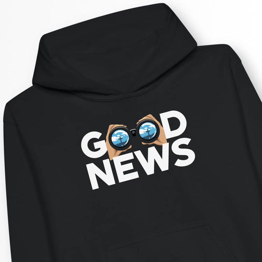Good News (Cross) 2.0 – Kids' Christian Hoodie designed by 3rd Day Christian Clothing.