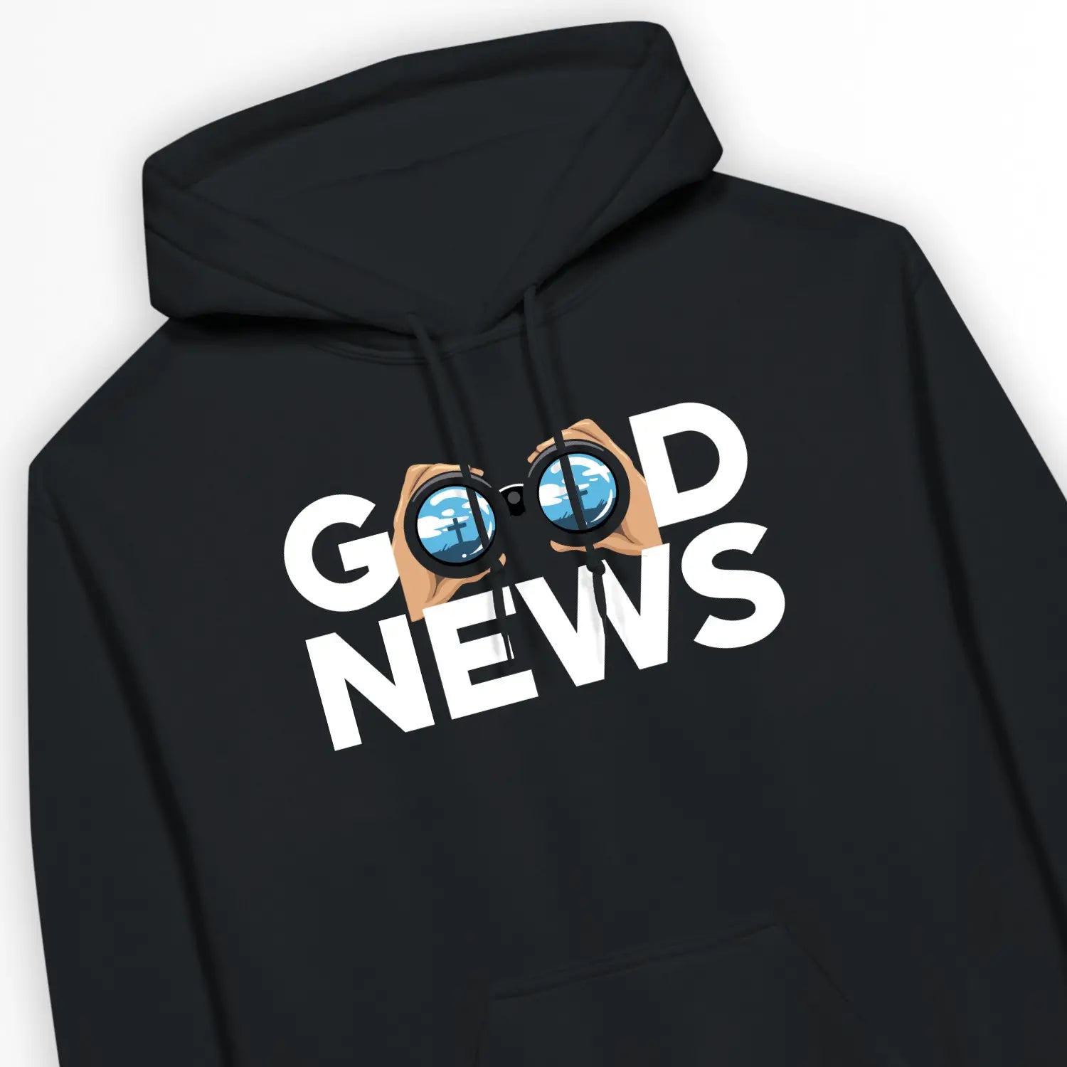 Good News (Cross) 2.0 – Unisex Christian Hoodie designed by 3rd Day Christian Clothing.