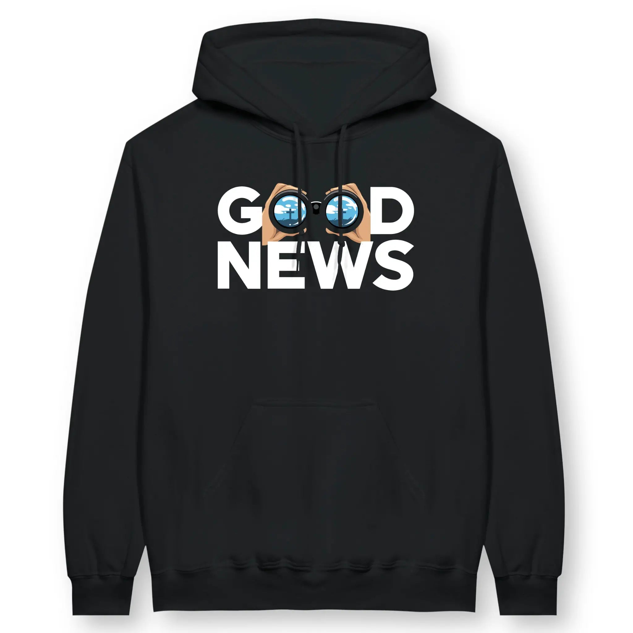 Good News (Cross) 2.0 – Unisex Christian Hoodie designed by 3rd Day Christian Clothing.