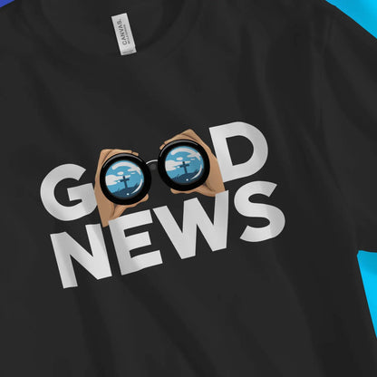 Good News (Cross) 2.0 | Premium Unisex Christian T-Shirt designed by 3rd Day Christian Clothing.