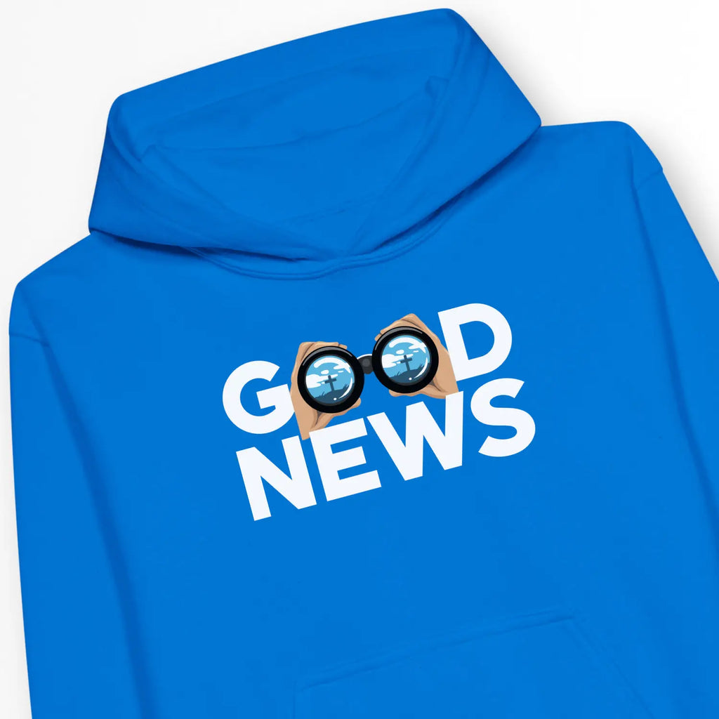 Good News (Cross) – Kids' Christian Hoodie designed by 3rd Day Christian Clothing.