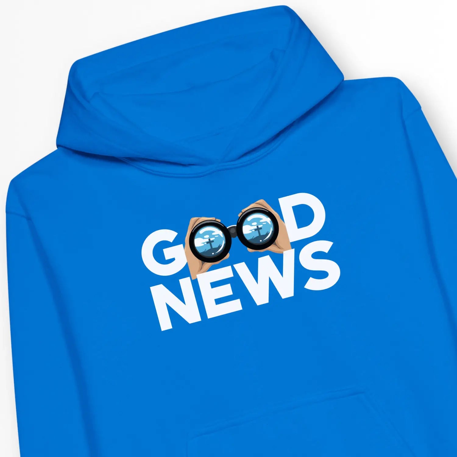 Good News (Cross) – Kids' Christian Hoodie designed by 3rd Day Christian Clothing.