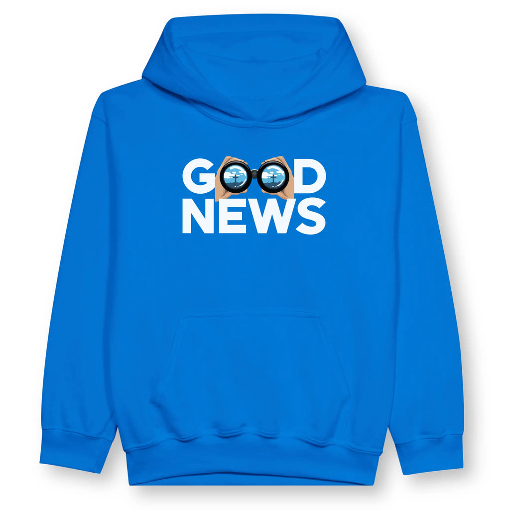 Good News (Cross) – Kids' Christian Hoodie designed by 3rd Day Christian Clothing.