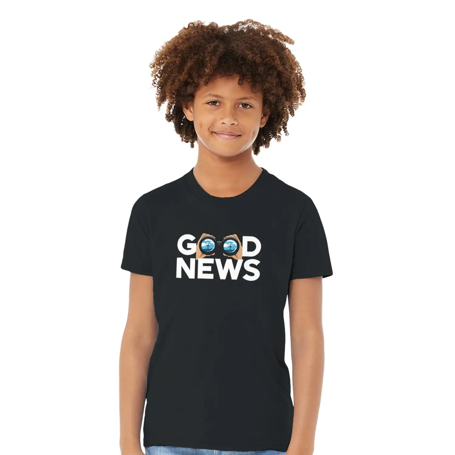 Good News (Cross) – Kids' Christian T-Shirt designed by 3rd Day Christian Clothing.