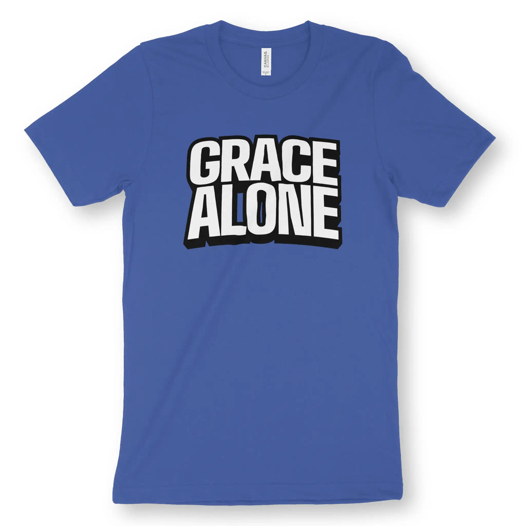 Grace Alone – Unisex Christian T-Shirt designed by 3rd Day Christian Clothing.