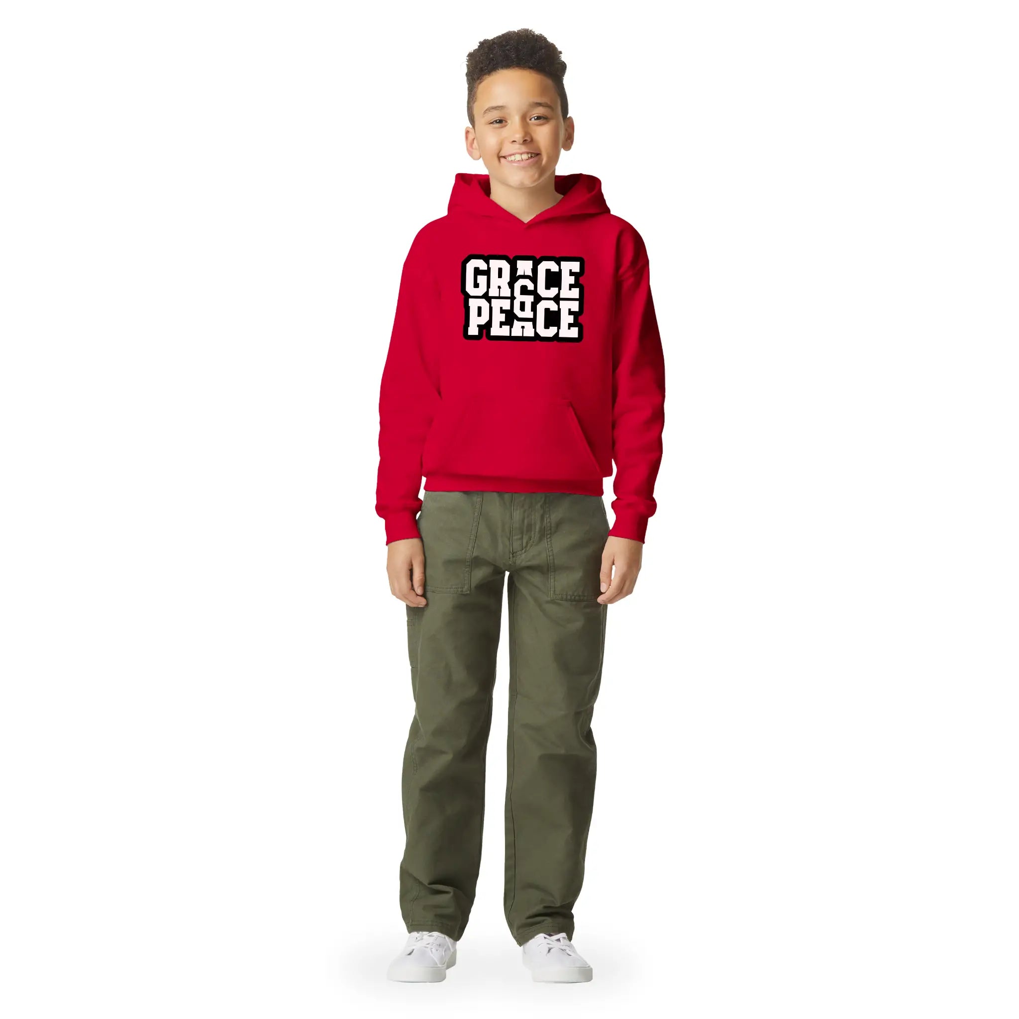 Grace & Peace – Kids' Christian Hoodie designed by 3rd Day Christian Clothing.