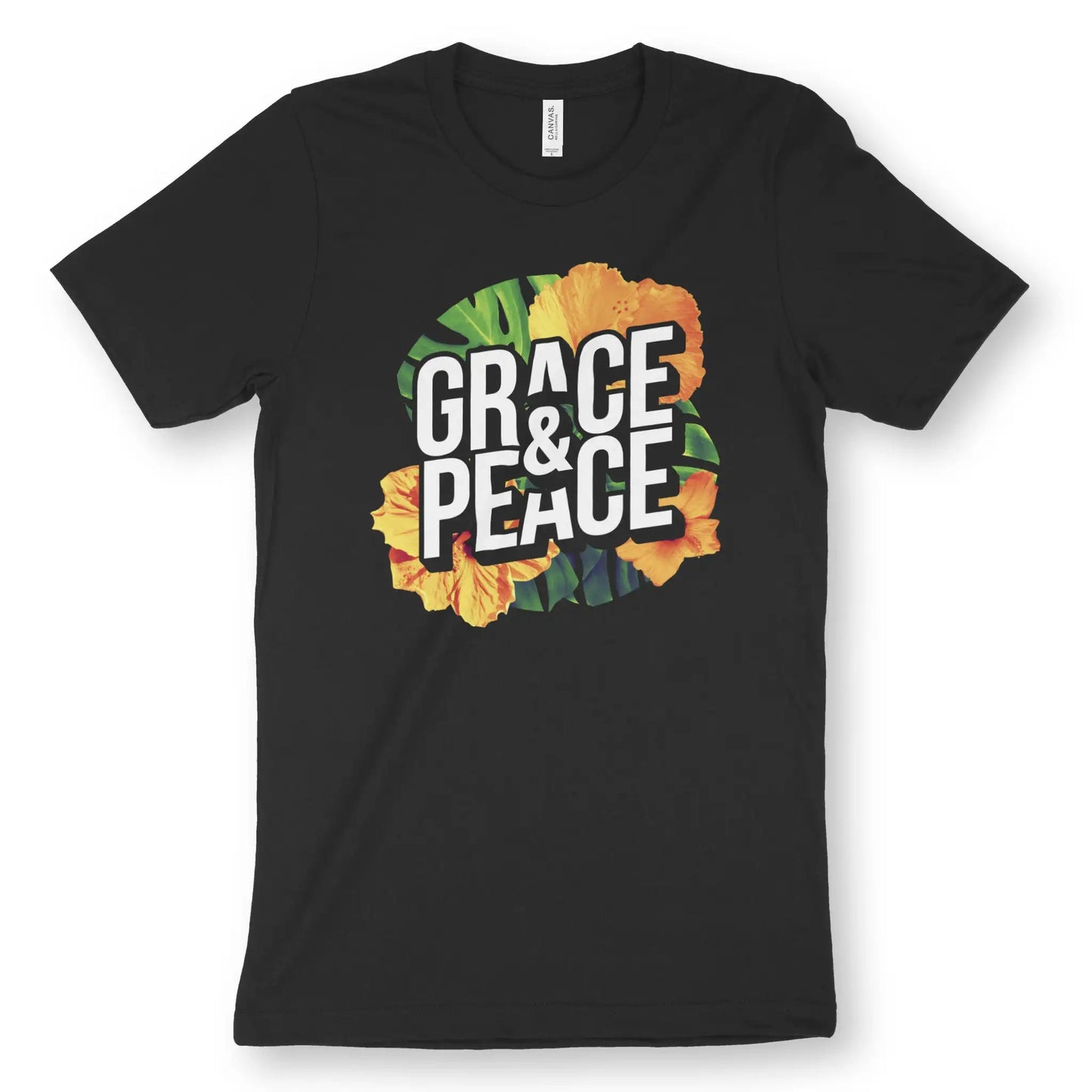 Grace & Peace (Tropical) | Premium Unisex Christian T-Shirt designed by 3rd Day Christian Clothing.