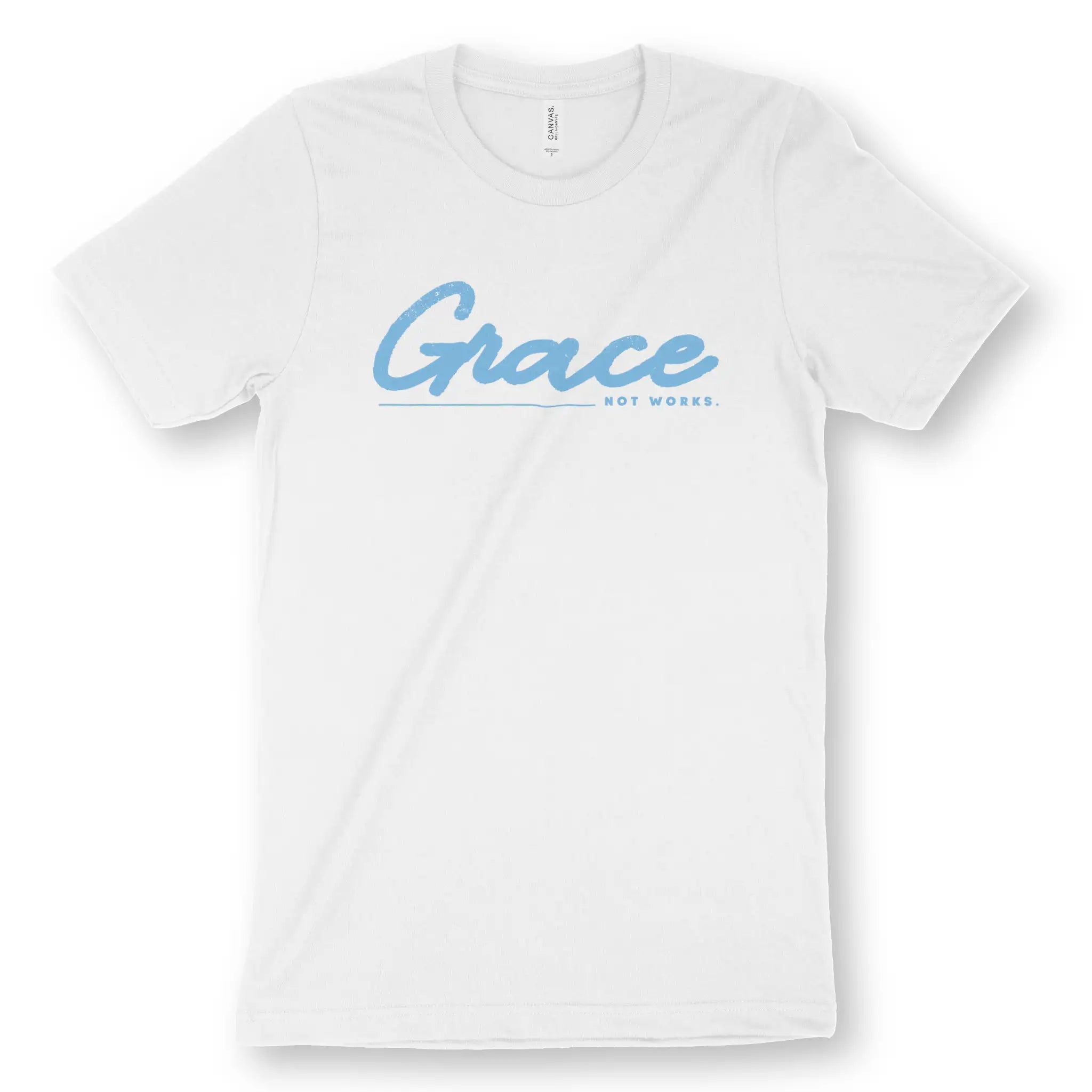 Grace (Not Works) 2.0 – Unisex Christian T-Shirt designed by 3rd Day Christian Clothing.