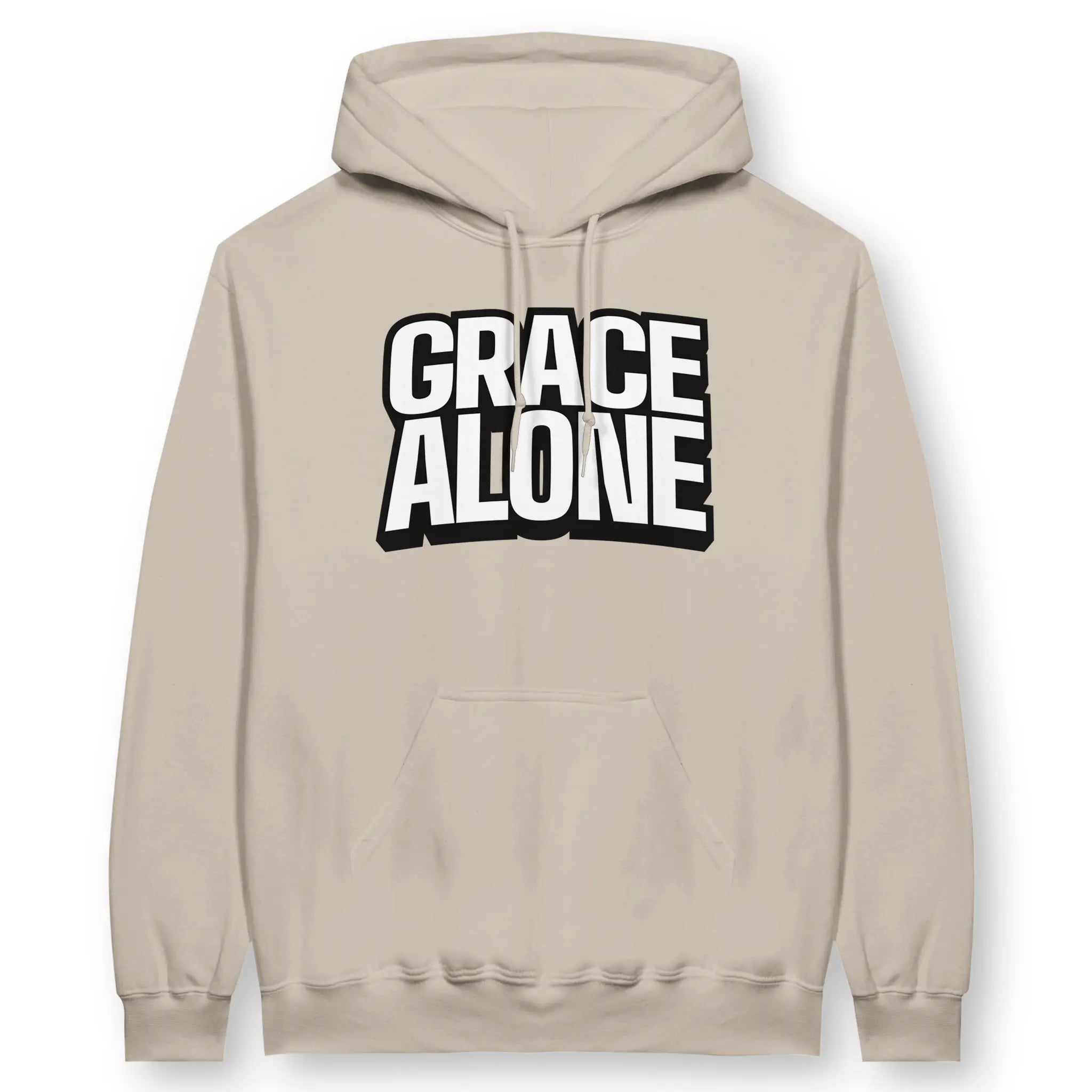 Grace Alone – Unisex Christian Hoodie designed by 3rd Day Christian Clothing.