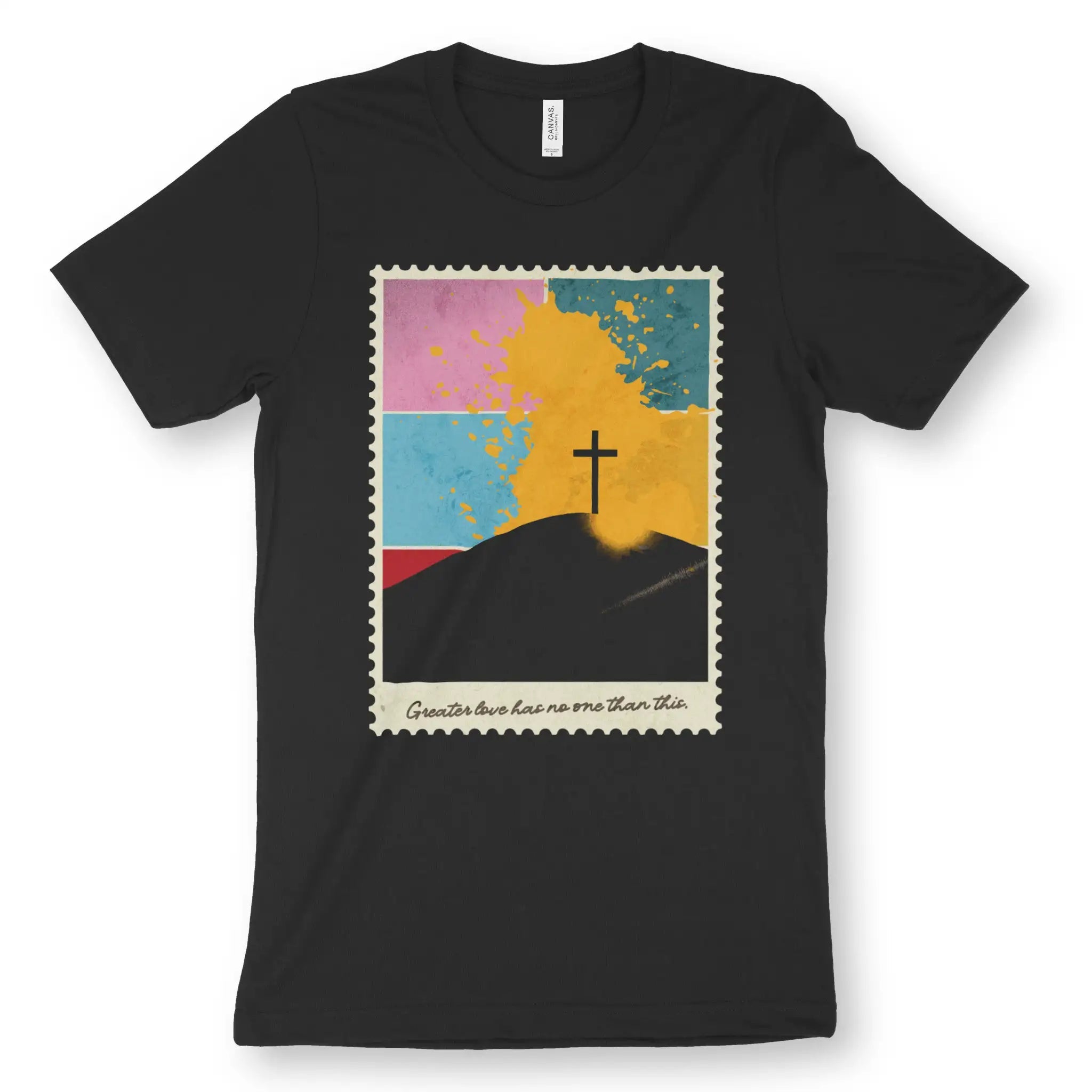 Greater Love (Stamp) – Unisex Christian T-Shirt designed by 3rd Day Christian Clothing.