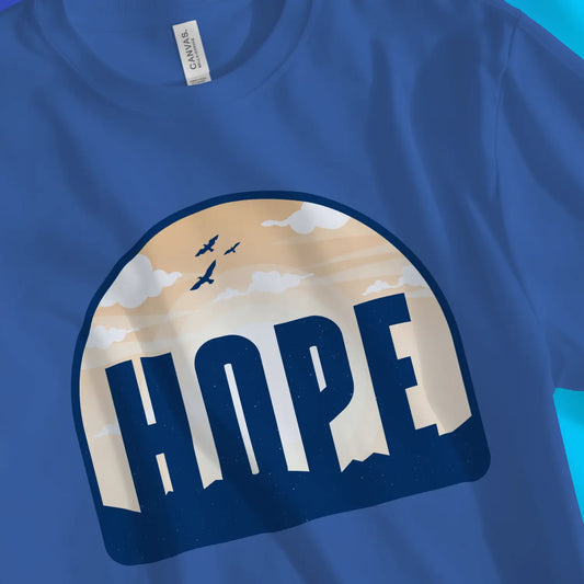 An image of HOPE | Premium Unisex Inspirational T-shirt available at 3rd Day Christian Clothing UK