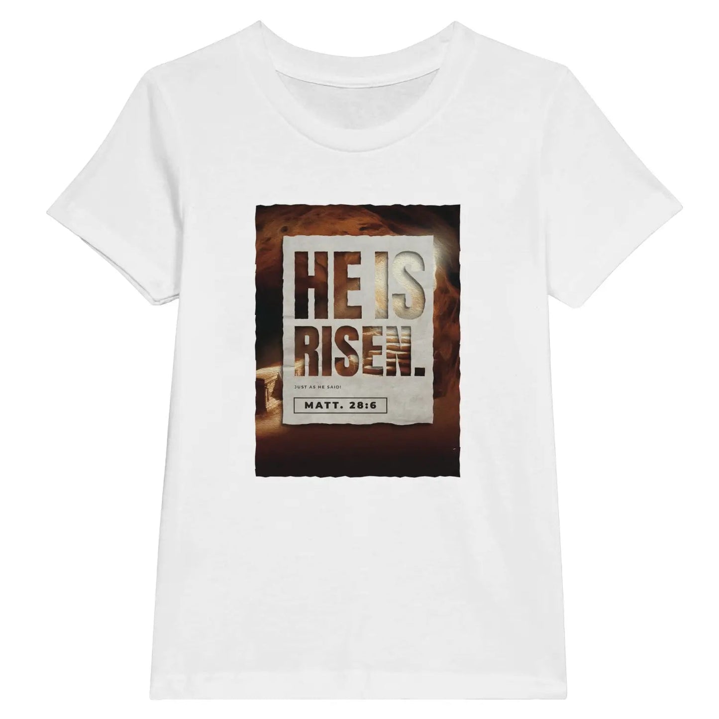 He Is Risen (Easter Sunday) | Premium Kids' Christian T-Shirt designed by 3rd Day Christian Clothing.