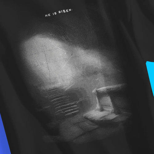 He Is Risen (Realistic) – Unisex Christian T-Shirt designed by 3rd Day Christian Clothing.