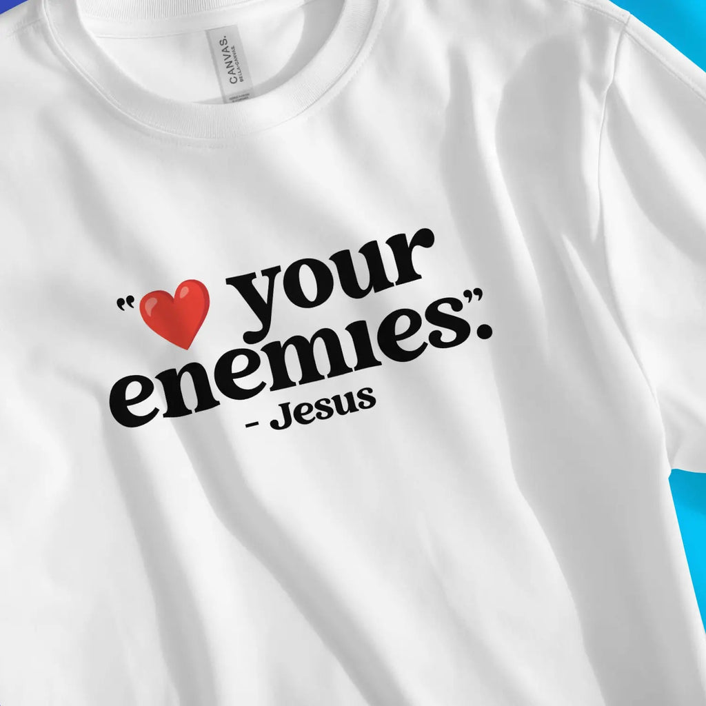 Heart Your Enemies – Unisex Christian T-Shirt designed by 3rd Day Christian Clothing.