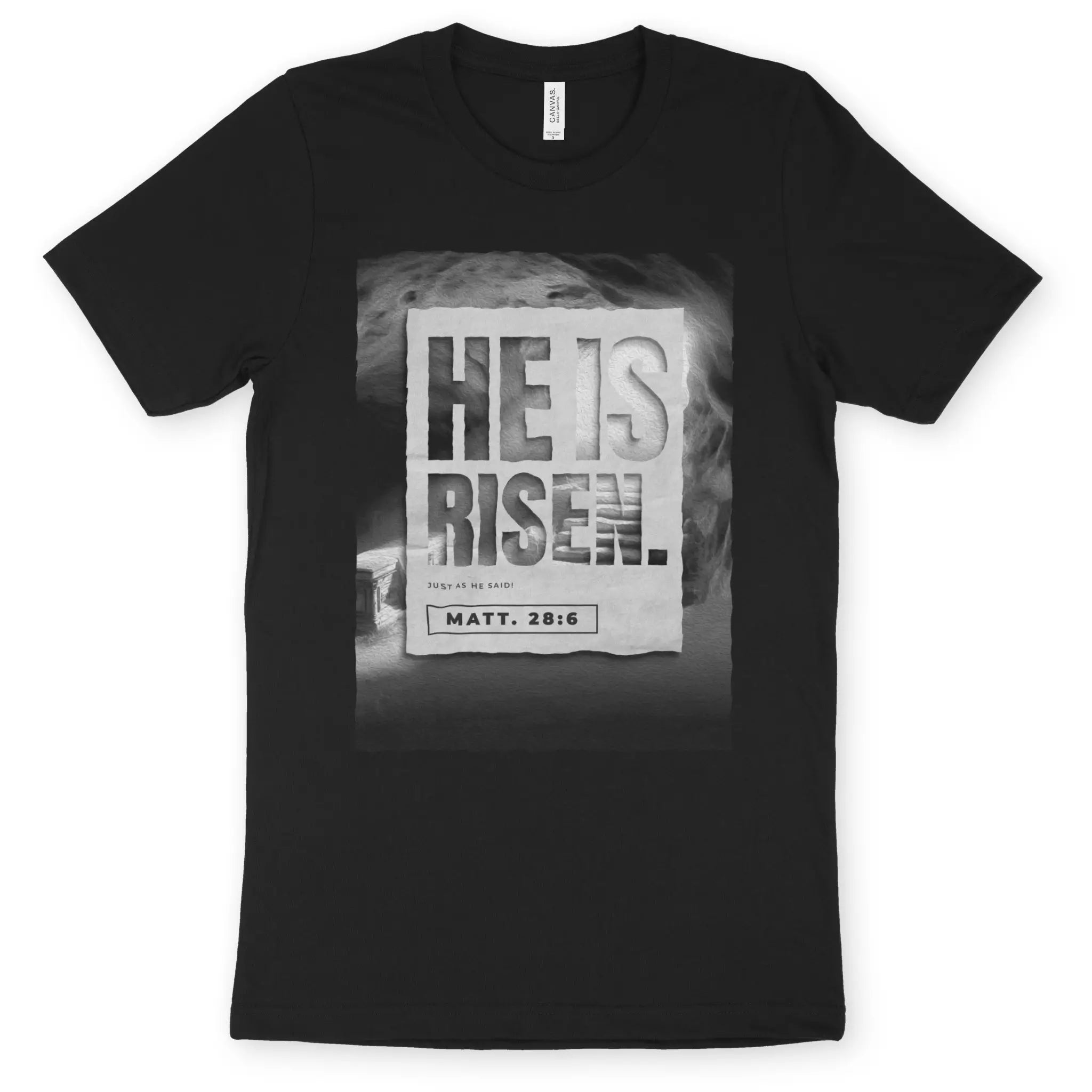 HE IS RISEN. (Easter Sunday) 2.0 – Unisex Christian T-Shirt designed by 3rd Day Christian Clothing.