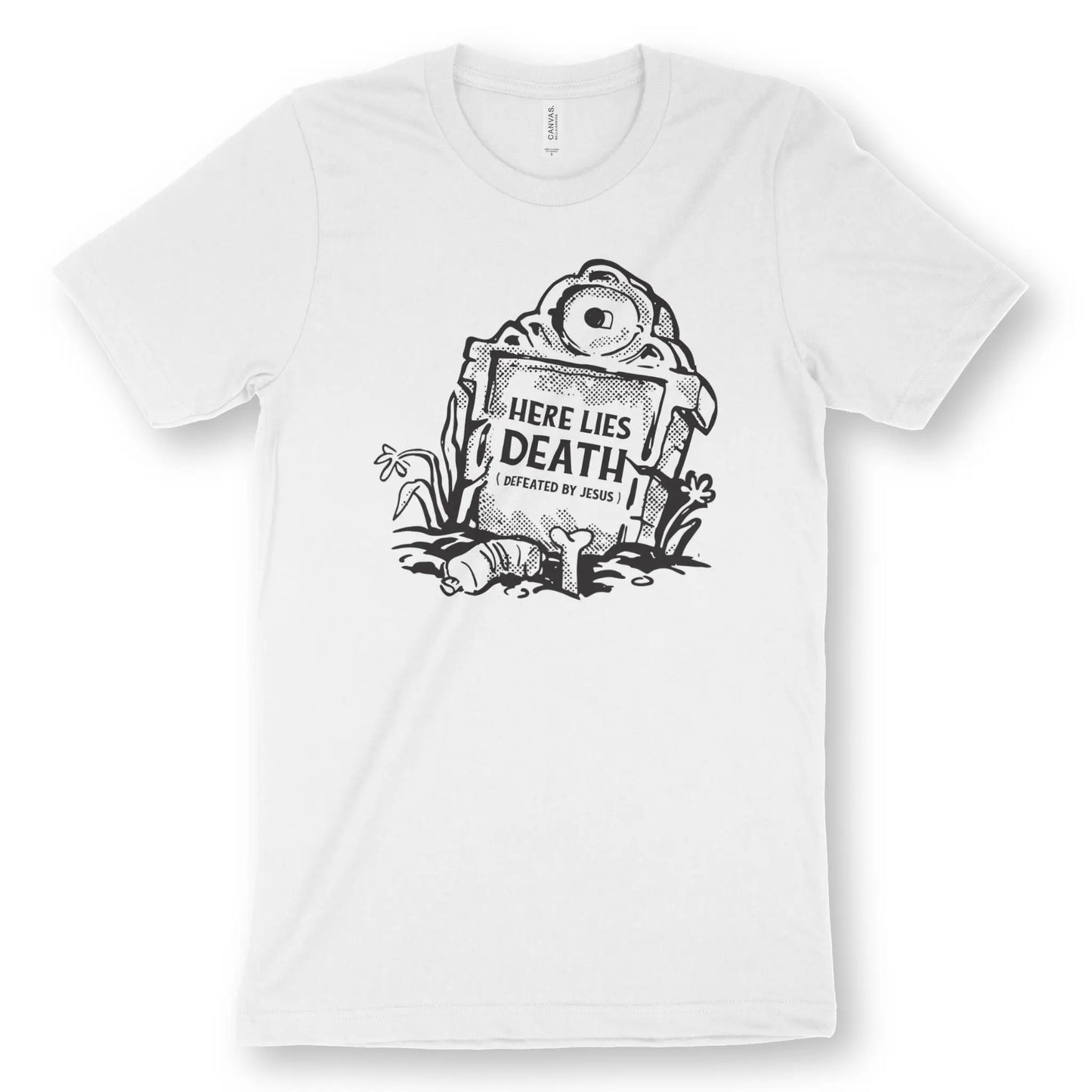 Here Lies Death | Premium Unisex Christian T-Shirt designed by 3rd Day Christian Clothing.