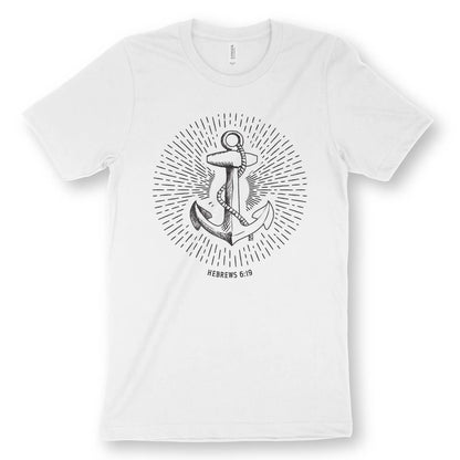 Hope Anchor (Hebrews 6:19) | Premium Unisex Christian T-Shirt designed by 3rd Day Christian Clothing.