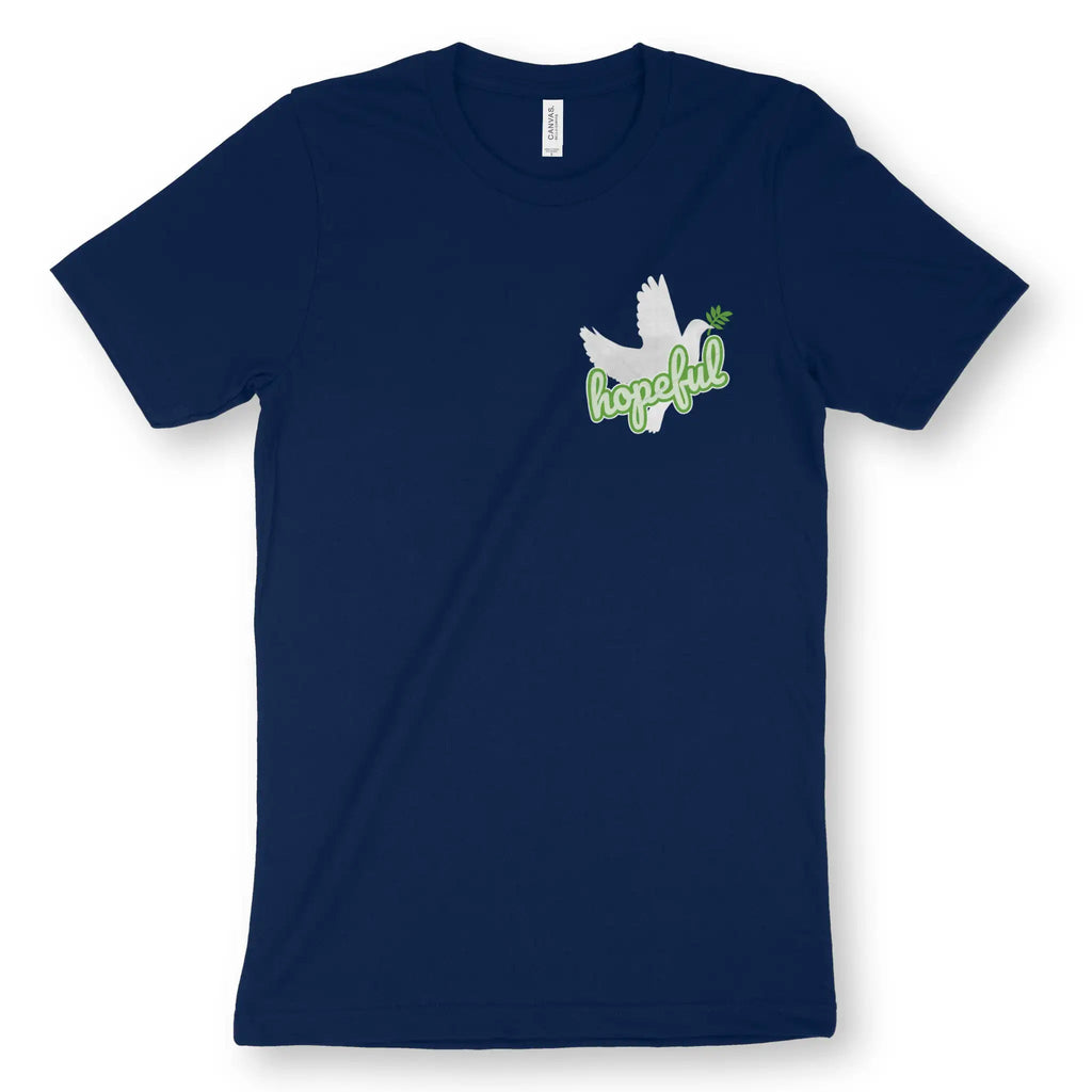 Hopeful Dove 2.0 – Unisex Christian T-Shirt designed by 3rd Day Christian Clothing.