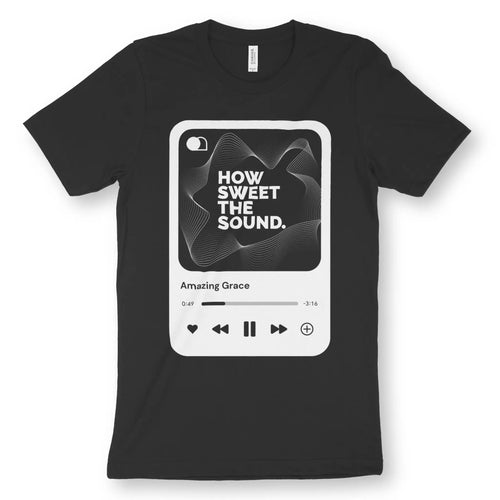How Sweet The Sound (Amazing Grace, 2nd Edition) – Unisex Christian T-Shirt designed by 3rd Day Christian Clothing.