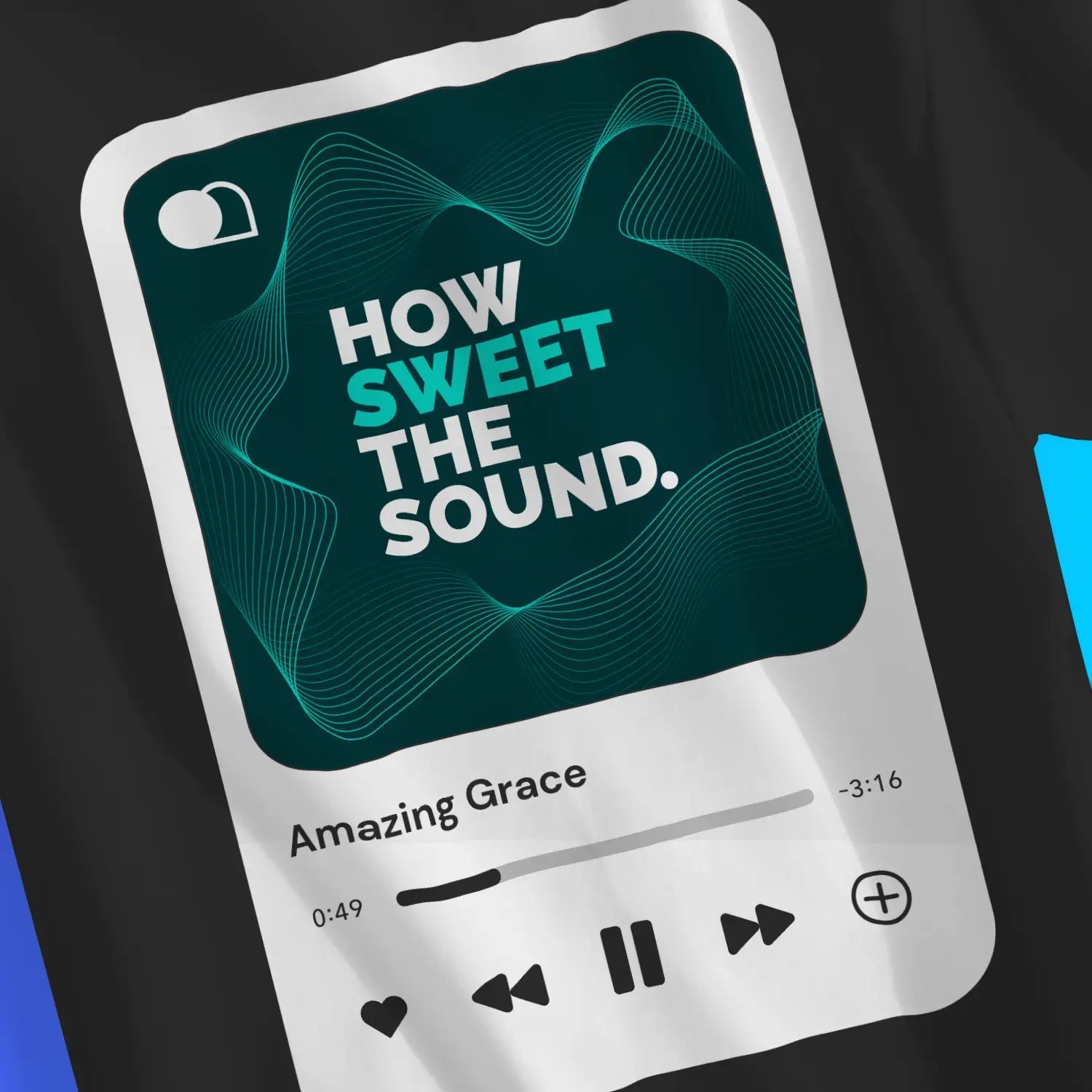 How Sweet The Sound (Amazing Grace) – Unisex Christian T-Shirt designed by 3rd Day Christian Clothing.