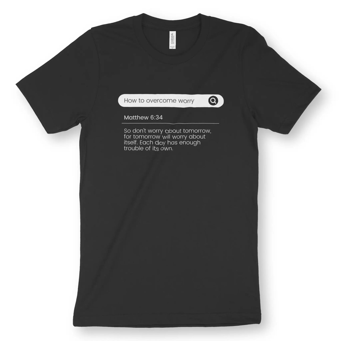 How To Overcome Worry | Premium Unisex Christian T-Shirt designed by 3rd Day Christian Clothing.