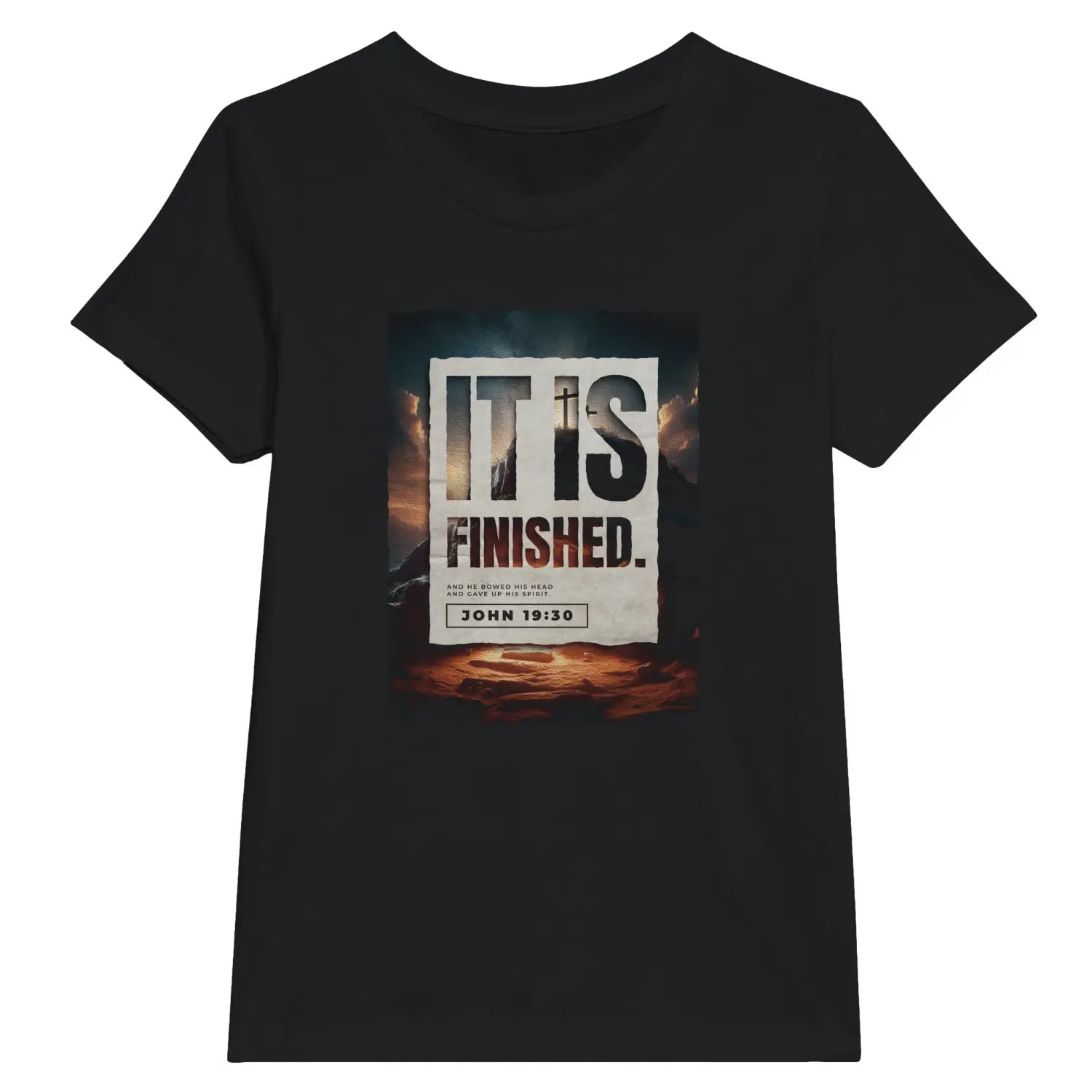 IT IS FINISHED. (Good Friday) – Kids' Christian T-Shirt designed by 3rd Day Christian Clothing.