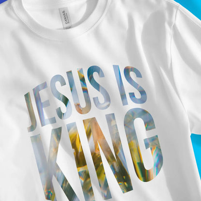 JESUS IS KING | Premium Unisex Christian T-Shirt designed by 3rd Day Christian Clothing.