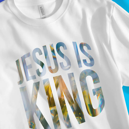 JESUS IS KING – Unisex Christian T-Shirt designed by 3rd Day Christian Clothing.