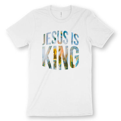 JESUS IS KING | Premium Unisex Christian T-Shirt designed by 3rd Day Christian Clothing.