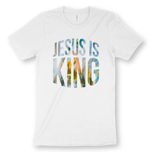 JESUS IS KING – Unisex Christian T-Shirt designed by 3rd Day Christian Clothing.