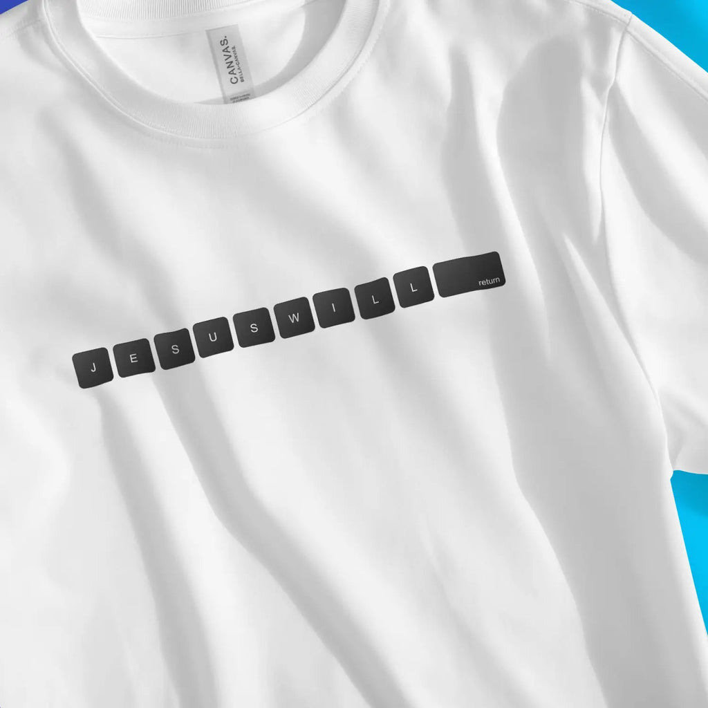 JESUS WILL RETURN – Unisex Christian T-Shirt designed by 3rd Day Christian Clothing.