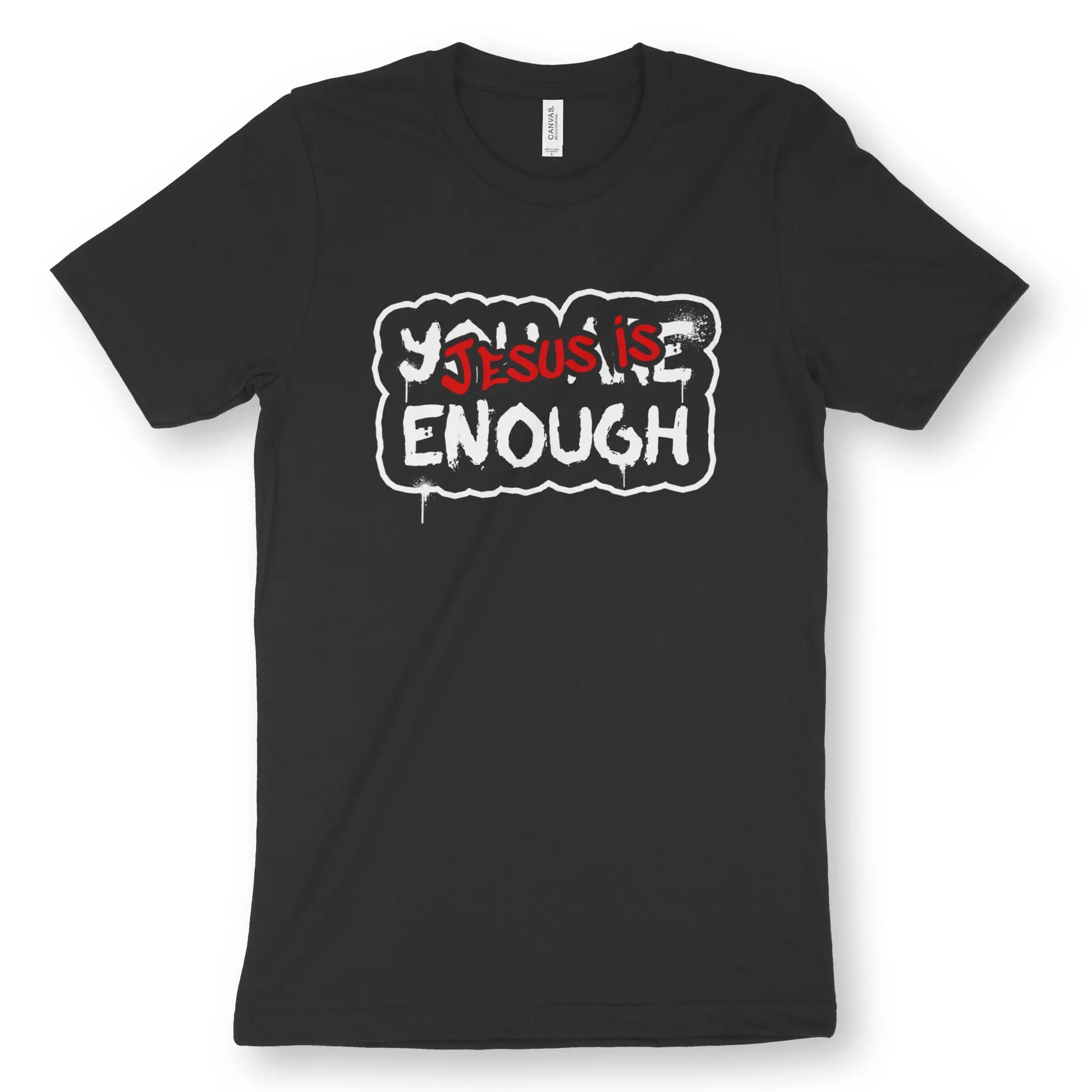 Jesus Is Enough (Graffiti) | Premium Unisex Christian T-Shirt designed by 3rd Day Christian Clothing.