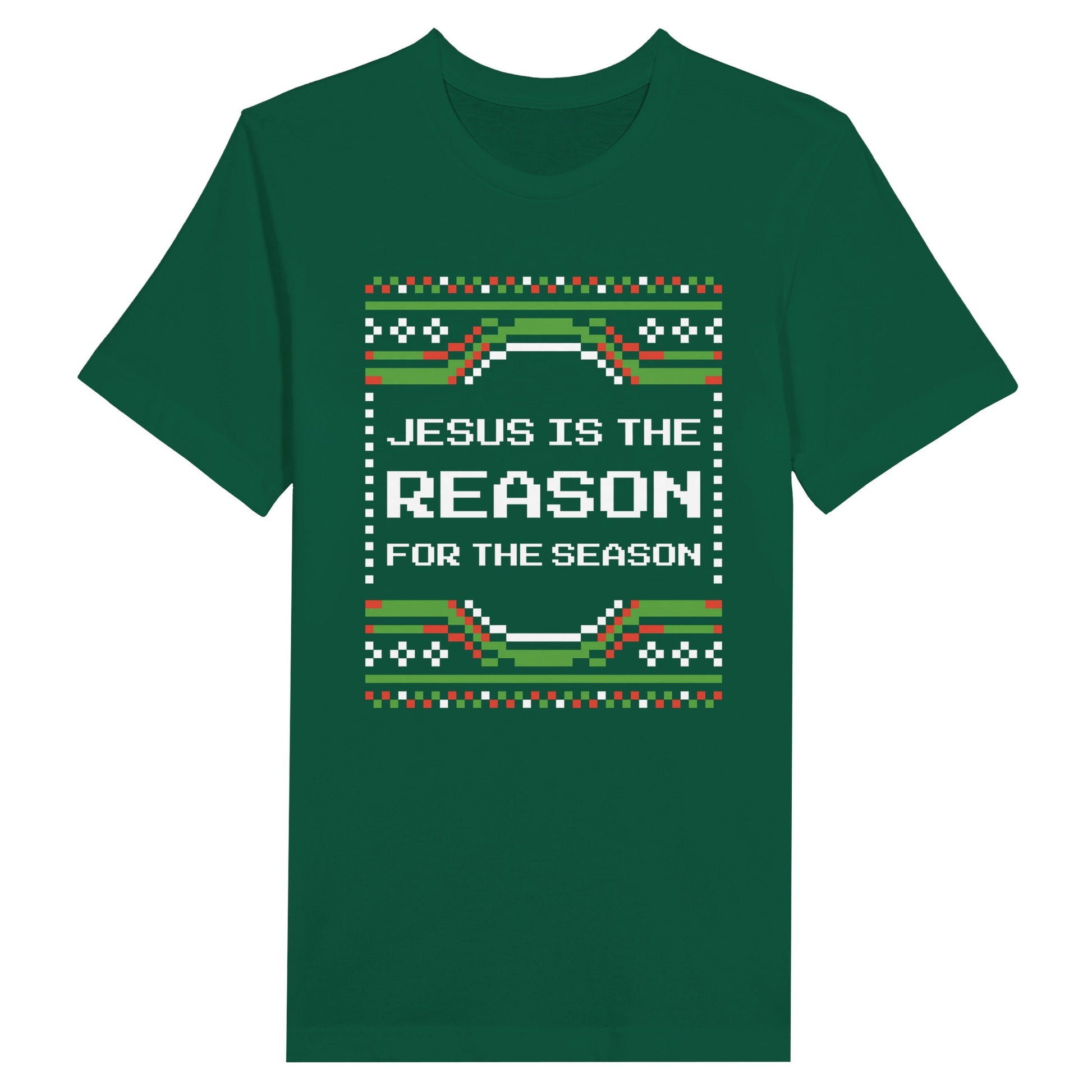 An image of Jesus Is The Reason For The Season (Christmas) | Premium Unisex Christian T-shirt available at 3rd Day Christian Clothing UK
