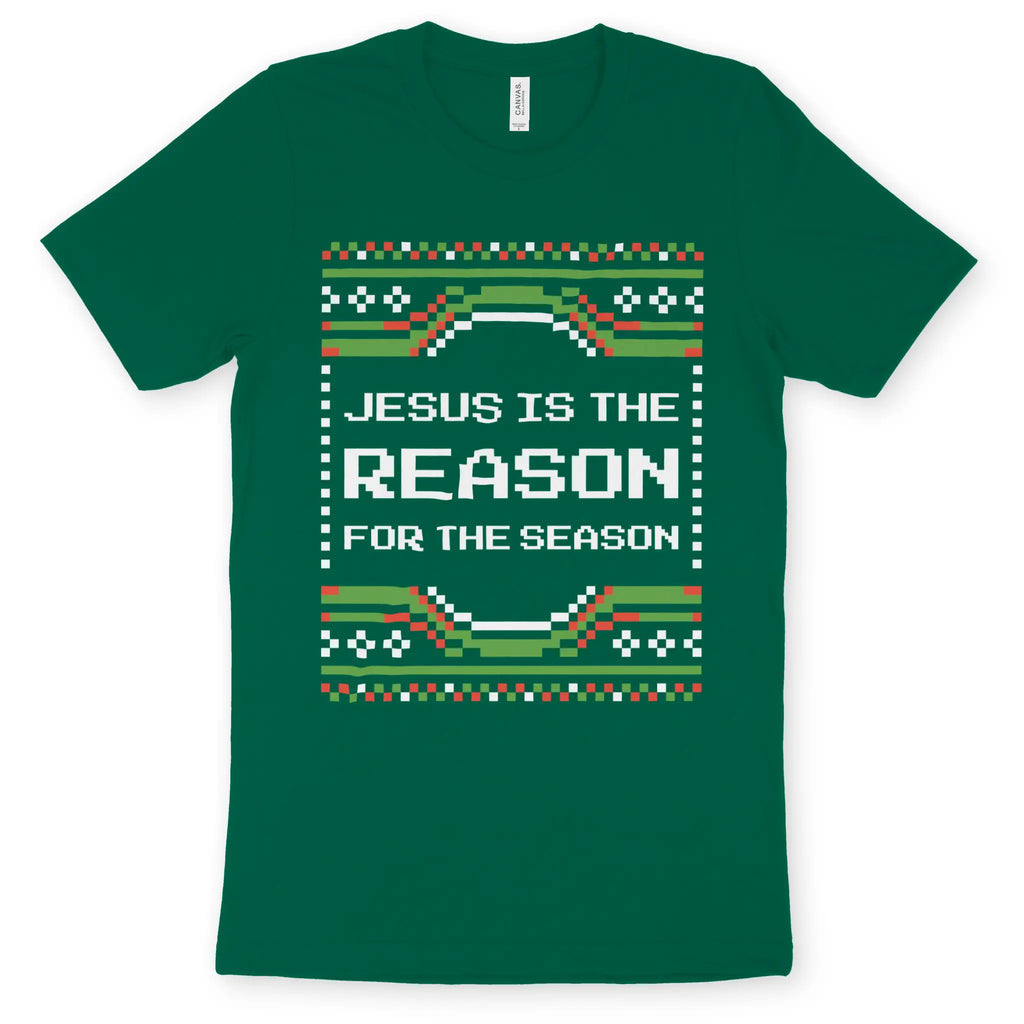 Jesus Is The Reason For The Season (Christmas) – Unisex Christian T-Shirt designed by 3rd Day Christian Clothing.