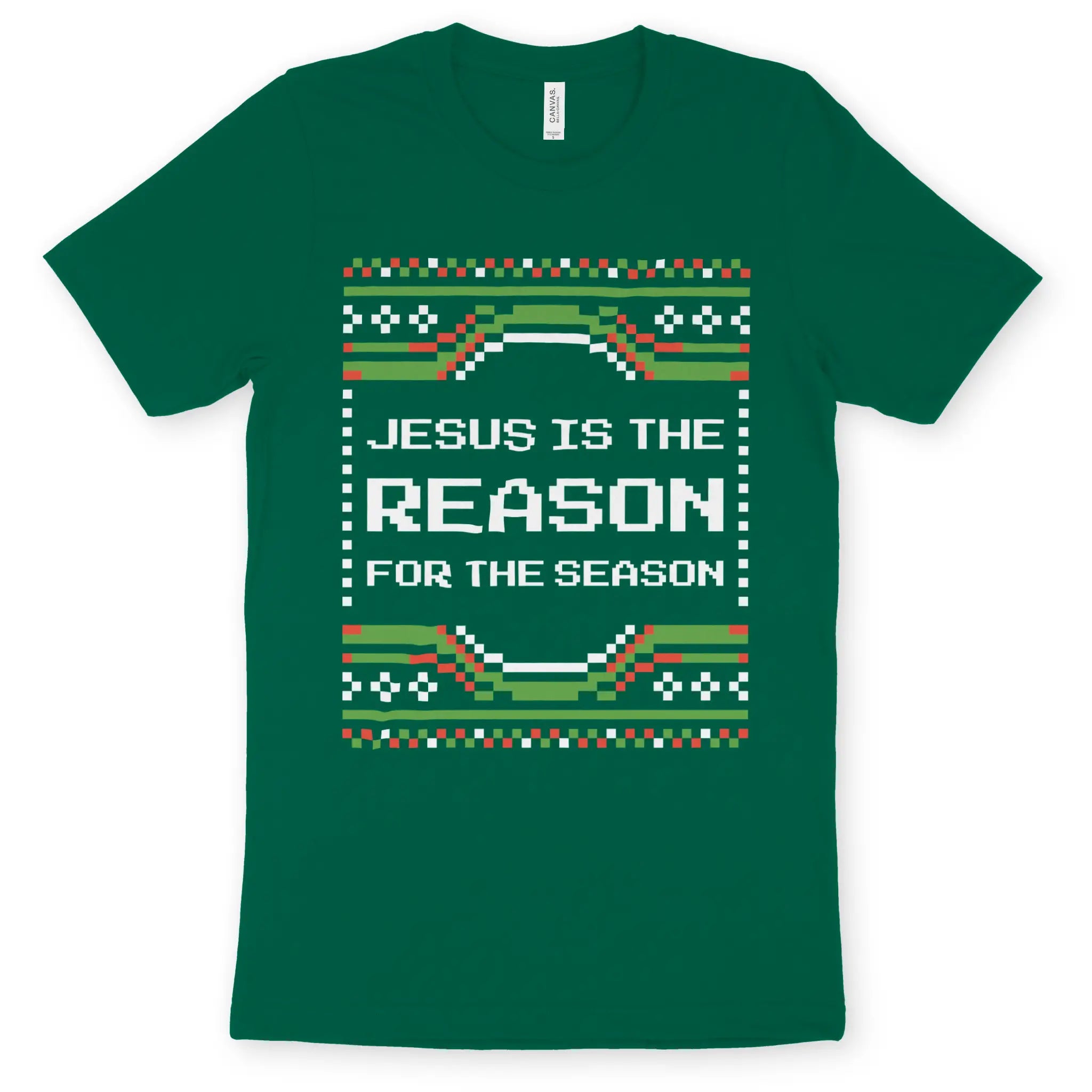 Jesus Is The Reason For The Season (Christmas) – Unisex Christian T-Shirt designed by 3rd Day Christian Clothing.