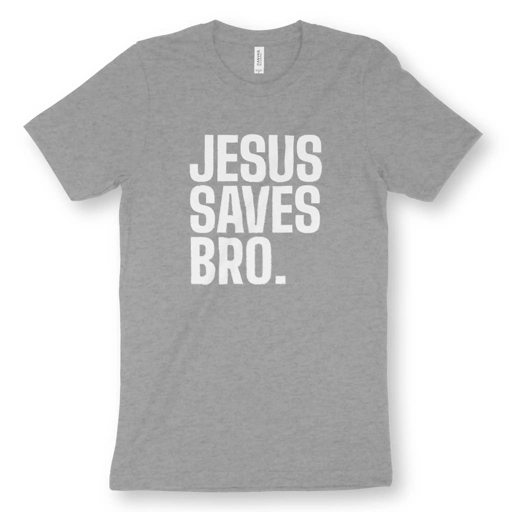 Jesus Saves Bro. – Unisex Christian T-Shirt designed by 3rd Day Christian Clothing.